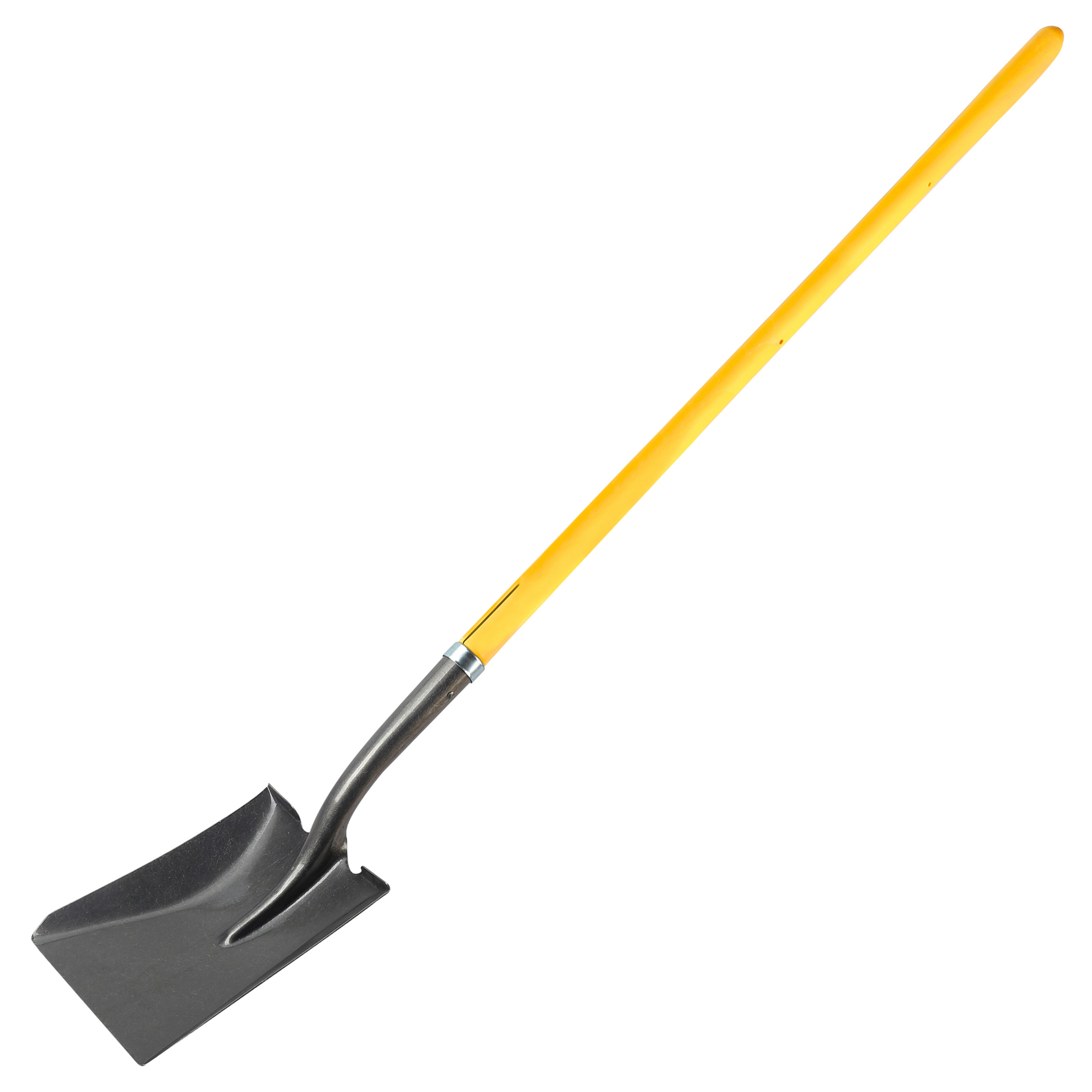 NUPLA Square Point Shovel, Heavy-Duty 14 Gauge Hollow Back Steel Blade, 48" ERGO POWER Fiberglass Handle, Model # 75.72-075